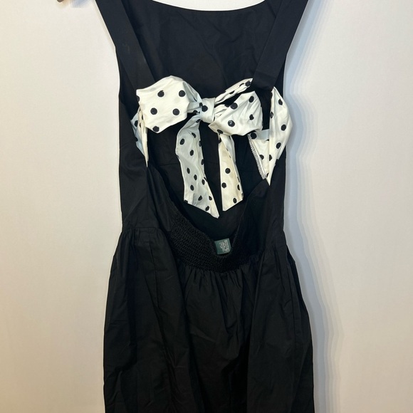 *NWT* Wild Fable Black Sleeveless Dress with White Polka Dot Open Back, Medium - Picture 7 of 10